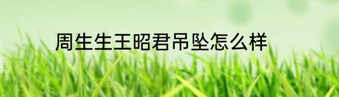 周生生王昭君吊坠怎么样