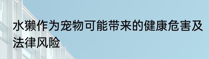 水獭作为宠物可能带来的健康危害及法律风险