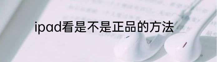 ipad看是不是正品的方法