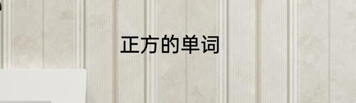 正方的单词