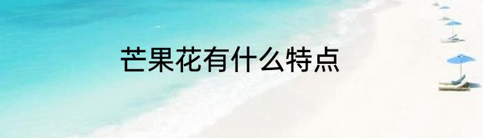 芒果花有什么特点
