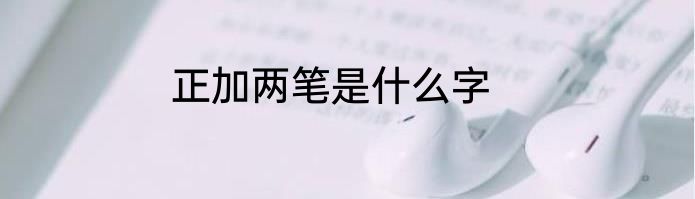 正加两笔是什么字