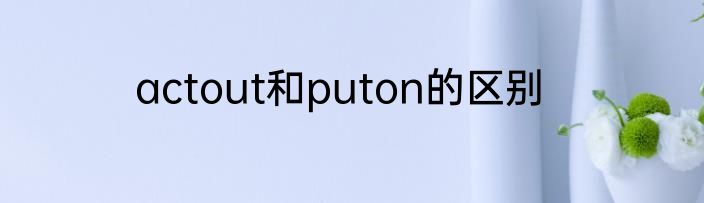 actout和puton的区别
