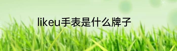 likeu手表是什么牌子