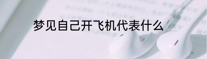 梦见自己开飞机代表什么