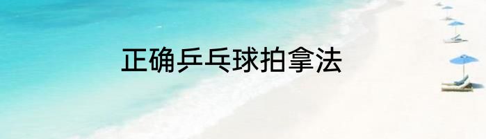 正确乒乓球拍拿法