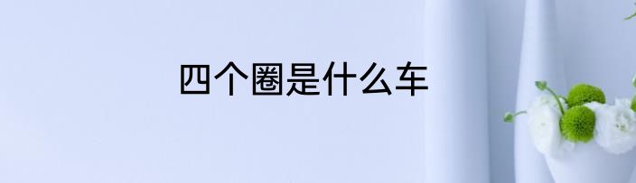 四个圈是什么车