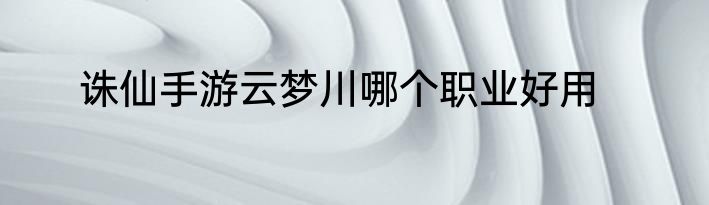 诛仙手游云梦川哪个职业好用
