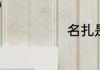 名扎是什么意思