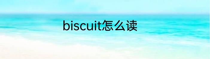 biscuit怎么读