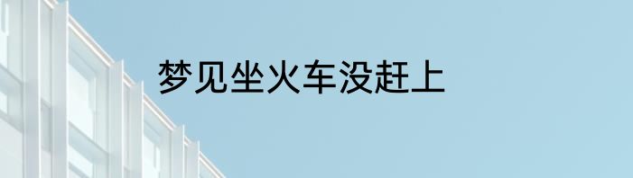 梦见坐火车没赶上
