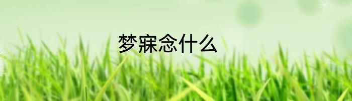 梦寐念什么