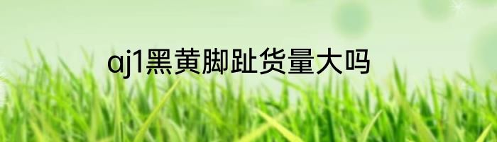 aj1黑黄脚趾货量大吗