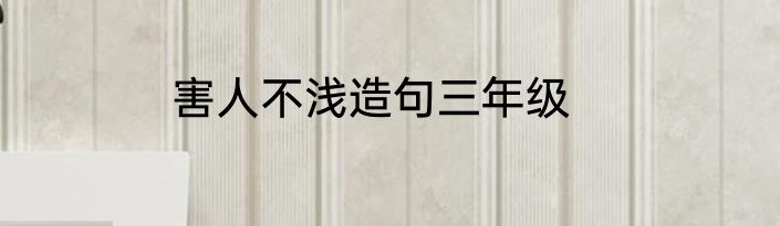 害人不浅造句三年级