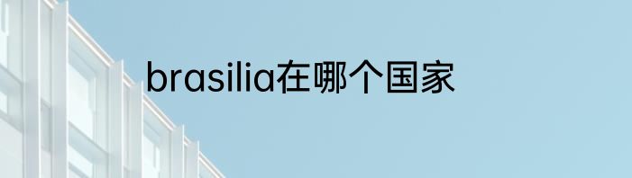 brasilia在哪个国家