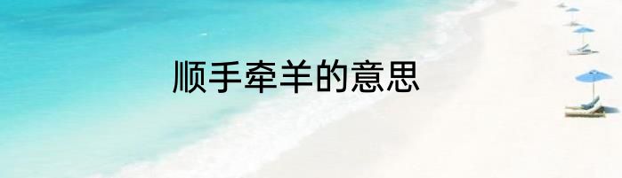 顺手牵羊的意思