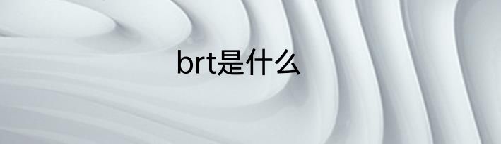 brt是什么