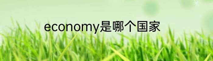 economy是哪个国家