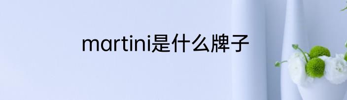 martini是什么牌子