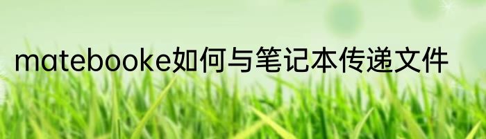 matebooke如何与笔记本传递文件