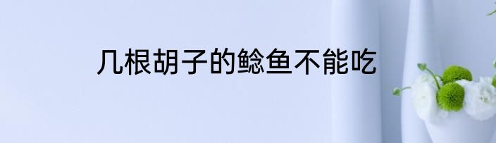 几根胡子的鲶鱼不能吃