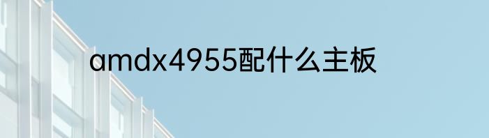 amdx4955配什么主板