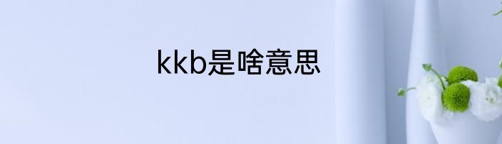 kkb是啥意思