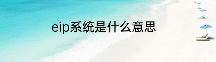 eip系统是什么意思