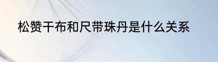 松赞干布和尺带珠丹是什么关系