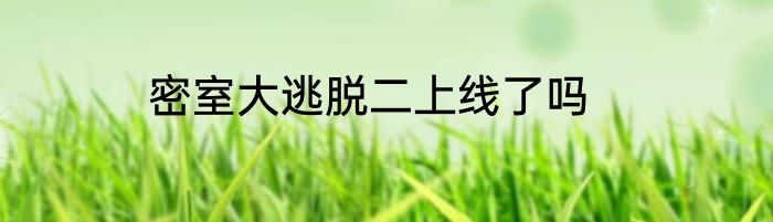 密室大逃脱二上线了吗