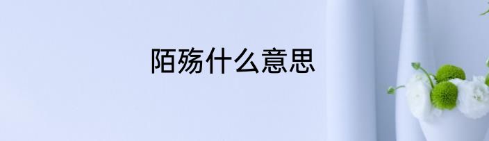 陌殇什么意思