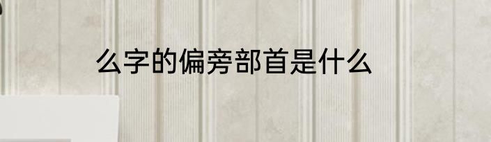 么字的偏旁部首是什么