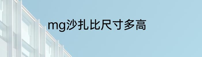 mg沙扎比尺寸多高