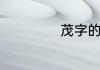 茂字的组词有什么