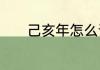 己亥年怎么读己亥年怎么拼音