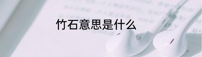 竹石意思是什么
