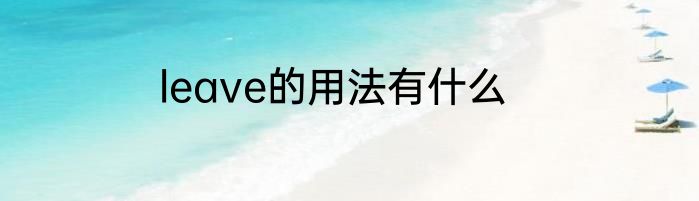 leave的用法有什么