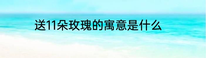 送11朵玫瑰的寓意是什么