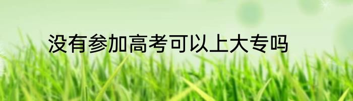 没有参加高考可以上大专吗