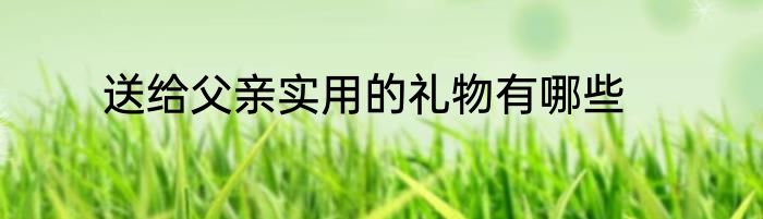 送给父亲实用的礼物有哪些
