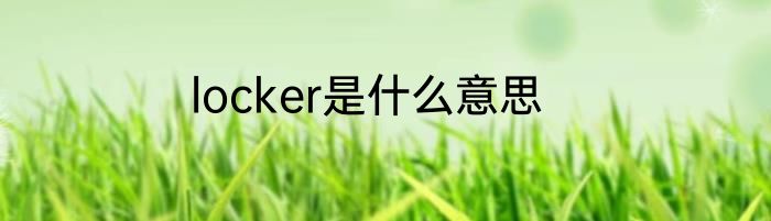 locker是什么意思