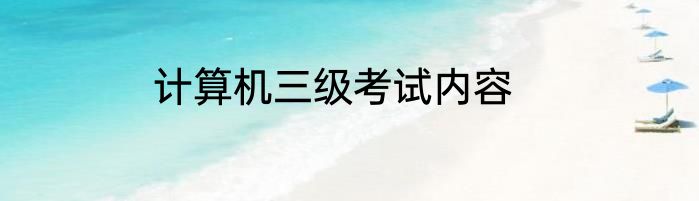 计算机三级考试内容