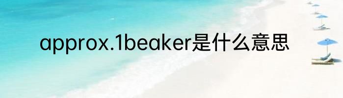 approx.1beaker是什么意思