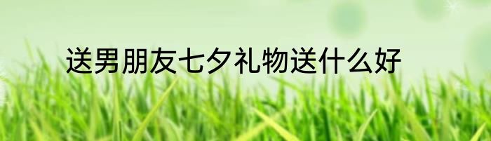 送男朋友七夕礼物送什么好
