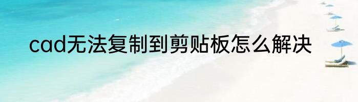 cad无法复制到剪贴板怎么解决