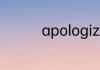 apologize的名词是什么