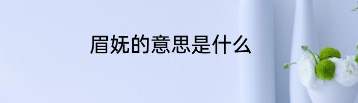 眉妩的意思是什么