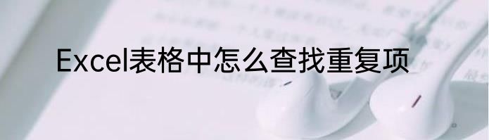 Excel表格中怎么查找重复项