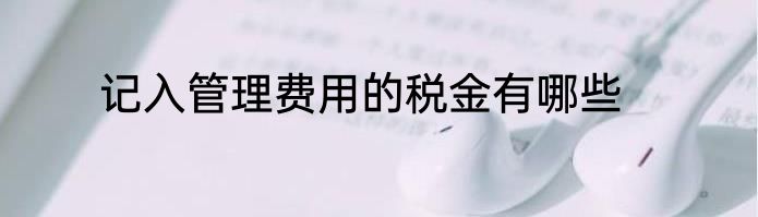 记入管理费用的税金有哪些