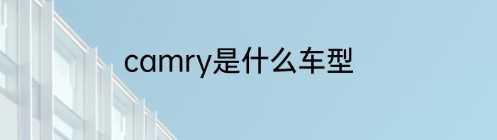 camry是什么车型